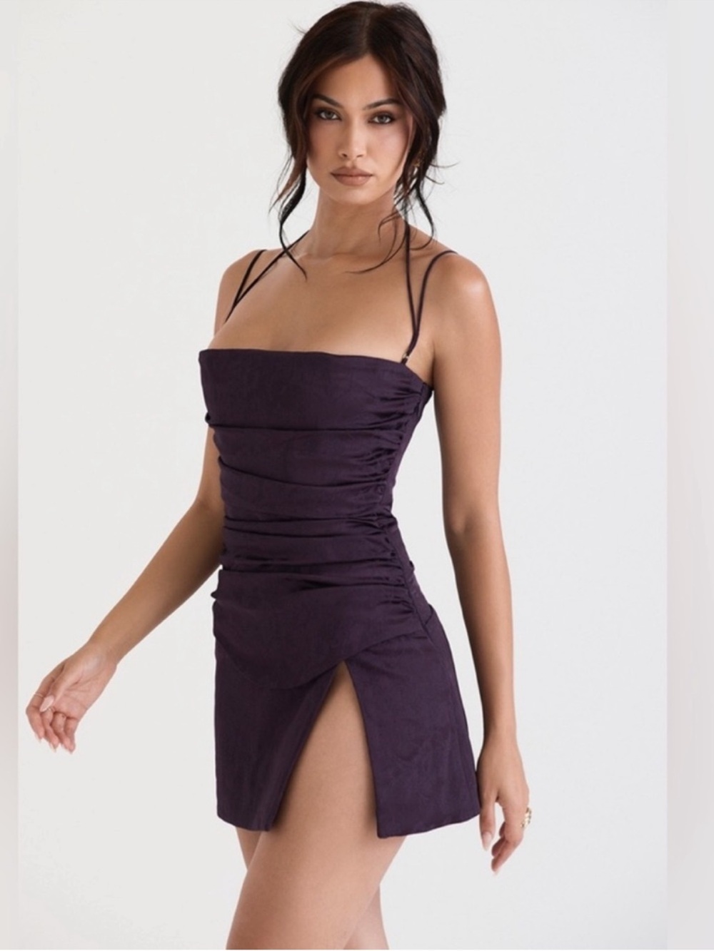 House of CB Melia Corset Mini Dress Nightshade Purple Size L Plus XL